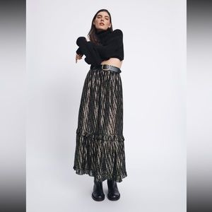 Zara Metallic Thread Skirt
